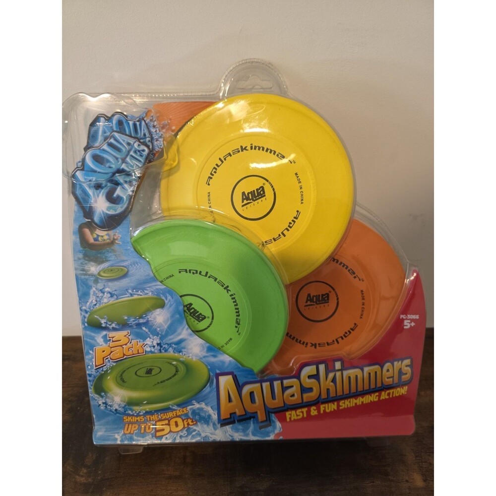 Rare Aqua Skimmers 6.5" Disks Pool Water Toy Pack of 3 NEW Skims up to 50 Feet
